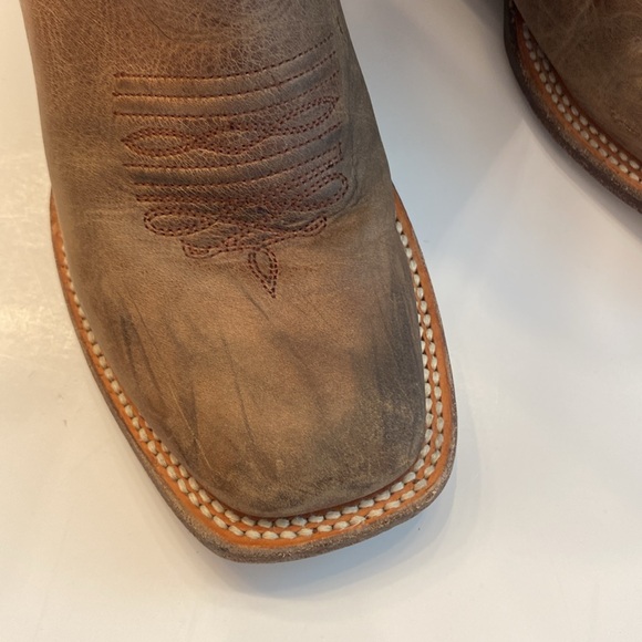 ROPER Womens Turquoise Square Toe Boots Mid Calf Low Heel 1-2", Size 5.5 - Picture 10 of 16